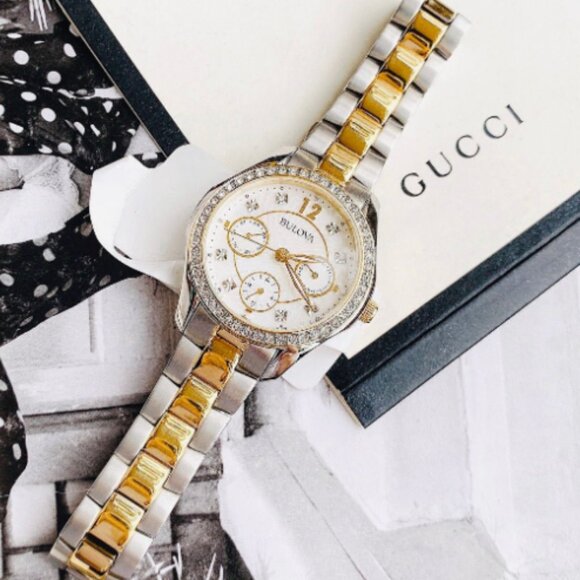 Bulova Two Tone Dial Tone Women's Diamond Watch